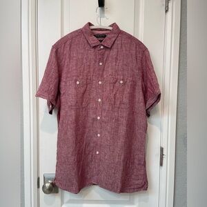 Banana Republic Camden Fit Linen Shirt Size Tall Medium